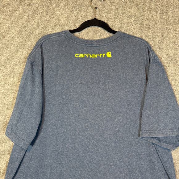 Carhartt Shirt Mens XL Tall Short Sleeve Tshirt Original Fit Green Logo Casual - Picture 10 of 10